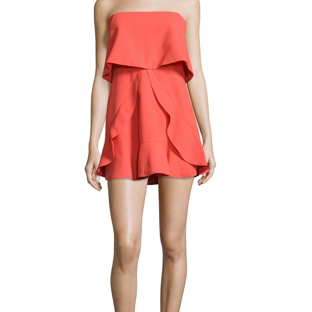 NWT! strapless, orange sundress, never worn.